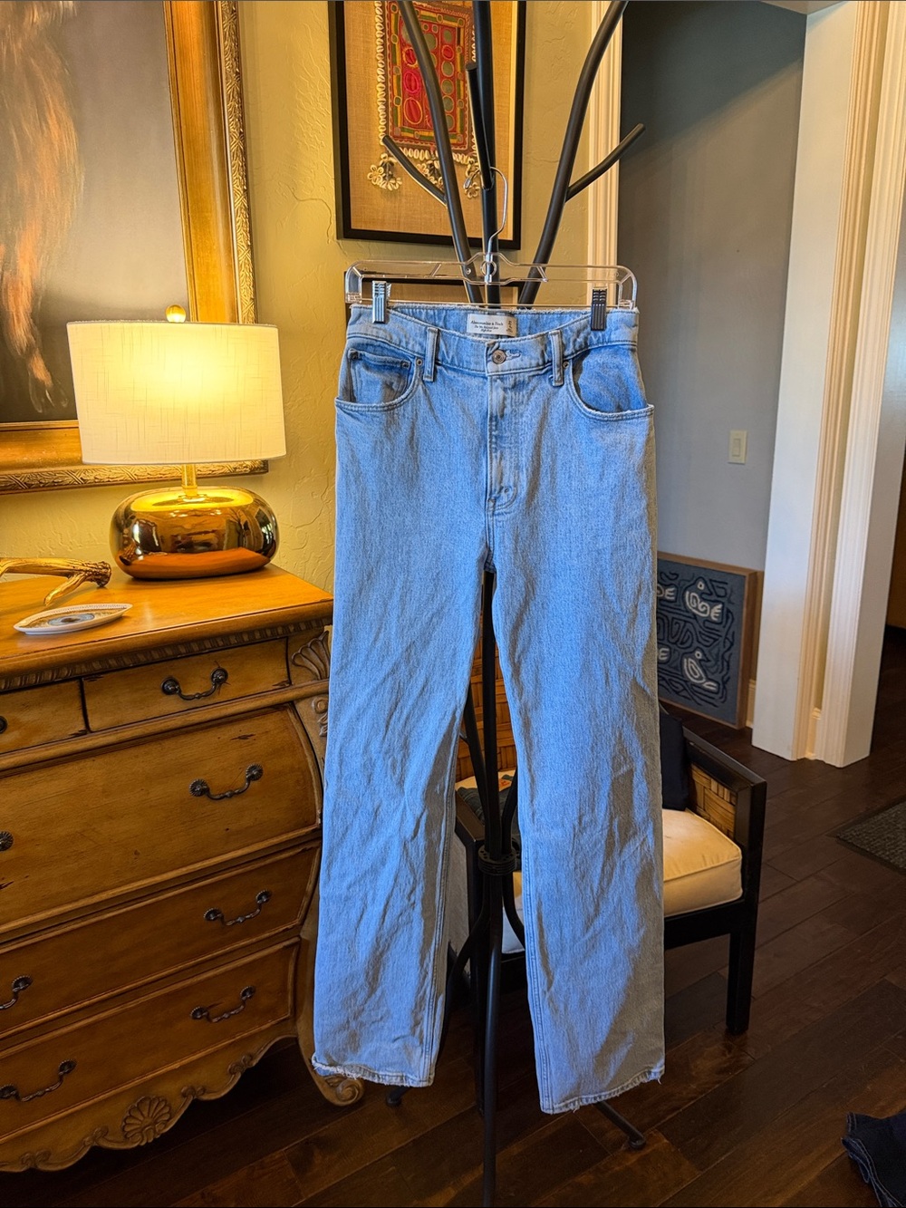 Abercrombie & Fitch Light Blue Straight-Leg Jeans